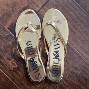 Gold Sam & Libby Flip Flops